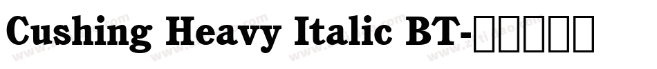 Cushing Heavy Italic BT字体转换